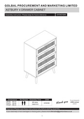 GPM ASTBURY CHTAST4DW Assembly Instruction Manual