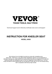VEVOR JK603 Instruction Manual