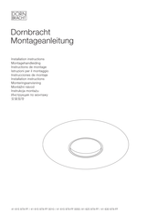 Dornbracht SERIENNEUTRAL 41 630 979 Series Installation Instructions Manual