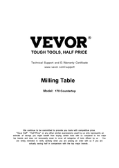 VEVOR 170 Countertop Original Instruction