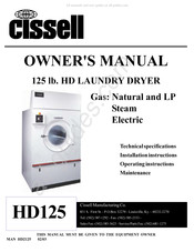 Cissell HD125 Owner's Manual