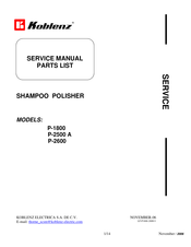 Koblenz P2500B Service Manual