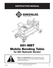 Textron Greenlee 881-MBT Instruction Manual