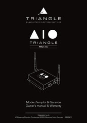TriangleTube AIO Pro A50 Owner's Manual & Warranty