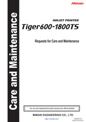MIMAKI Tiger600-1800TS Care And Maintenance