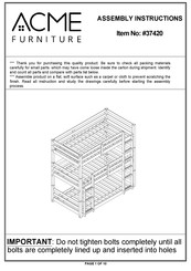 Acme Furniture 37420 Assembly Instructions Manual