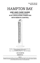 HAMPTON BAY 1001 762 472 Use And Care Manual