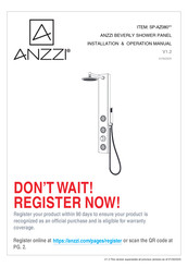 Anzzi BEVERLY SP-AZ080BN Installation & Operation Manual