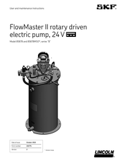 SKF Lincoln FlowMaster II 85878MS0 User And Maintenance Instructions
