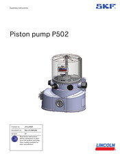 SKF Lincoln P502 Assembly Instructions Manual