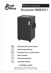 ProfiOffice Alligator 3028 CC+ Operating Instructions Manual
