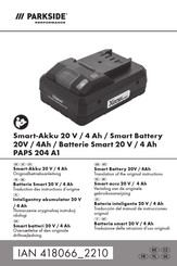 Parkside Performance PAPS 204 A1 Translation Of The Original Instructions
