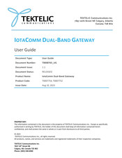TEKTELIC Communications T0007752 User Manual