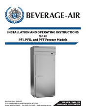 Beverage-Air PFD2HC-1BG Installation And Operating Instructions Manual