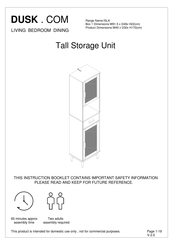 DUSK ISLA Tall Storage Unit Instruction Booklet