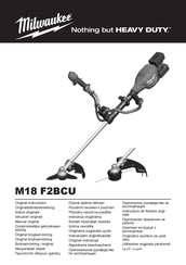 Milwaukee M18 F2BCU-122 Original Instructions Manual