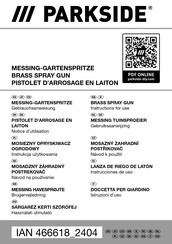 Parkside 466618 2404 Instructions For Use Manual