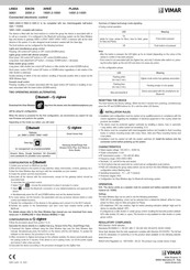 Vimar LINEA 30801 Manual