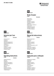 Hotpoint Ariston FK 1041L P 0 X/HA Operating Instructions Manual