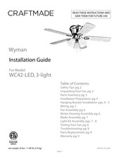 Craftmade WC42-LED Installation Manual