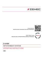 ZENEC Z-N1000 Operating Instructions Manual