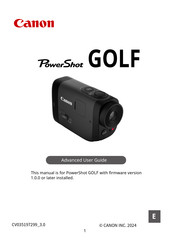 Canon PowerShot GOLF Advanced User's Manual