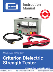 Criterion AV-25VA-30V Instruction Manual