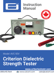 Criterion AVC-50V Instruction Manual