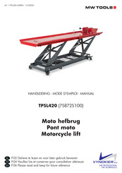 MW TOOLS 758725100 Manual