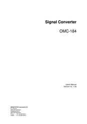Observator Instruments OMC-184 User Manual