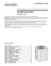 American Standard 5A7A5018A Installation And Operation Manual