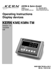 KERN KME Series Operating Instructions Manual