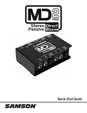 Samson MD2 PRO Quick Start Manual