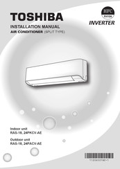 Toshiba RAS-18PACV-AE Installation Manual