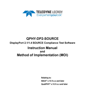 Teledyne Lecroy QPHY-DP2-SOURCE Instruction Manual