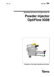 Gema OptiFlow IG08 Translation Of The Original Operating Instructions