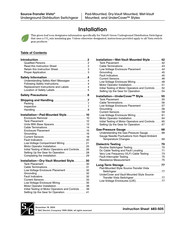 S&C Source-Transfer Vista Underground Distribution Switchgear Instruction Sheet