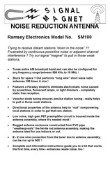 Ramsey Electronics Signal Magnet SM100 Manual