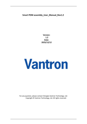 Vantron 10-8231 Assembly & User Manual