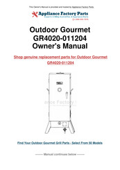 Outdoor Gourmet GR4020-011204 Owner's Manual