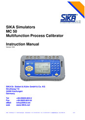 SIKA MC 50 Instruction Manual