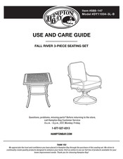 HAMPTON BAY FALL RIVER DY11034-3L-B Use And Care Manual