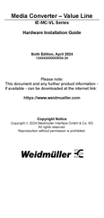 Weidmüller IE-MC-VL Series Hardware Installation Manual