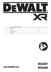 DeWalt XR DCG407 Original Instructions Manual
