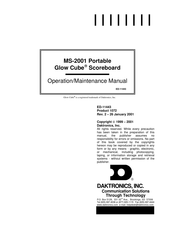 Daktronics Glow Cube MS-2001 Operation & Maintenance Manual