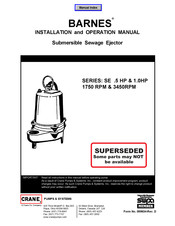 Crane Barnes 3450 RPM Series Installation And Operation Manual