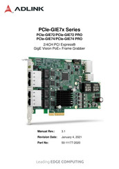 ADLINK Technology PCIe-GIE74P Manual