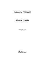 Texas Instruments TPS51100EVM-001 User Manual