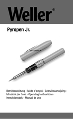 Weller Pyropen Jr. Operating Instructions Manual