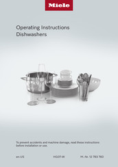 Miele G 7196 Operating Instructions Manual
